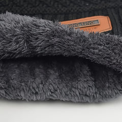 Winter Warm Velvet Knitted Hat Neck Cover Unisex Fashionable Windproof
