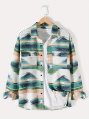 Ethnic Style Men's Long Sleeve Shirt For Autumn