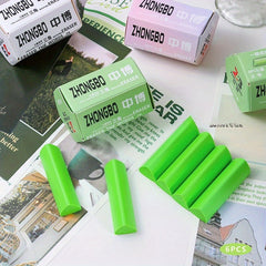 6pcs Chip Erasers Non Toxic Quick Erase Safe for School Office Art Crafts