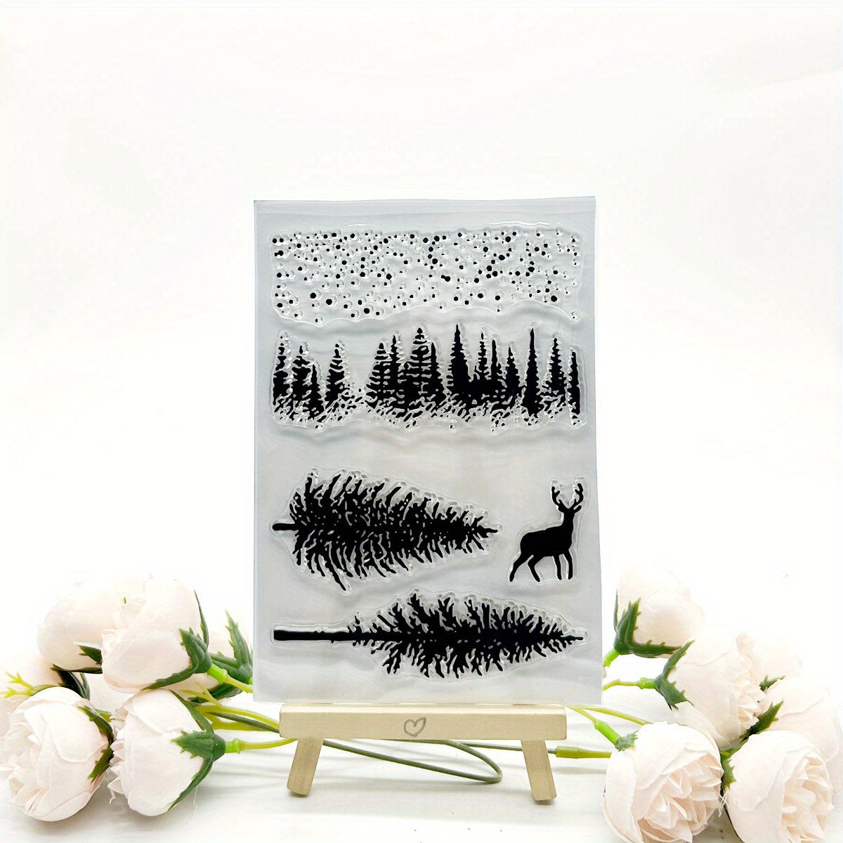 1pc Christmas Stamp Painting Tool DIY Scrapbooking Silicone Transparent