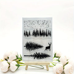 1pc Christmas Stamp Painting Tool DIY Scrapbooking Silicone Transparent
