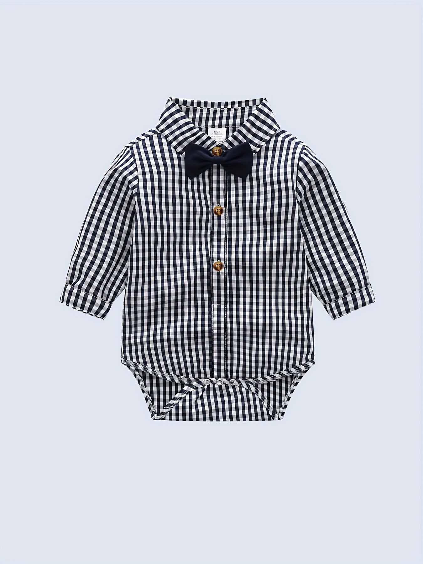 Baby Boys Triangle Shirt Romper Gentleman Jumpsuit