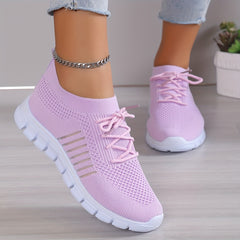 Breathable Flying Woven Shoes Non Slip Casual Sneakers
