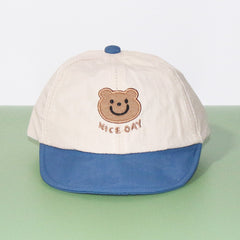 Kids Sunshade Baseball Cap with Letter Embroidery