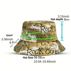 Graffiti Basin Hat Sun Hat Casual Unisex Bucket Hat