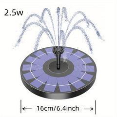 Solar Fountain Pump For Bird Bath with 4 Fixed Sticks and 6 Nozzles