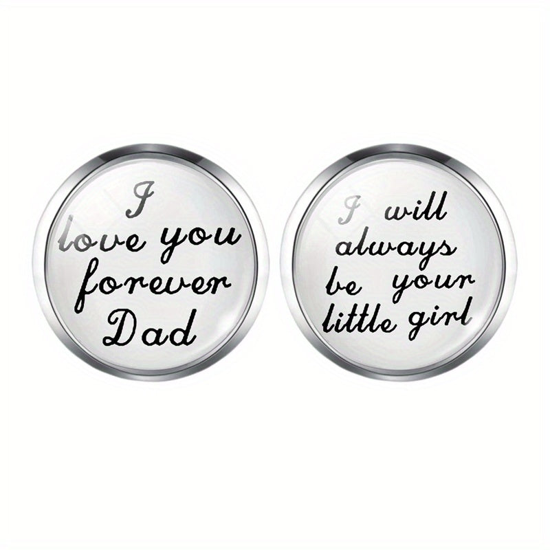 Father Wedding Cufflinks I Love You Forever Dad Always Be Your Little Girl