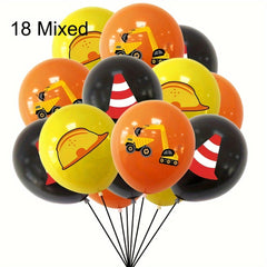 Construction Truck Balloons 18pcs Party Decorations