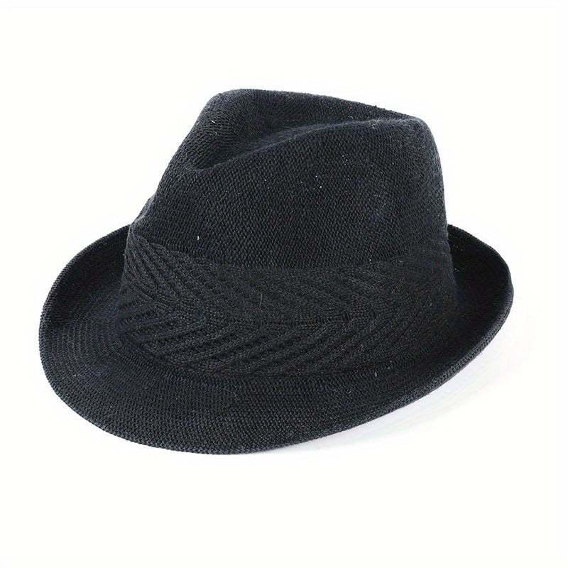 Stylish Women Fedora Cap Breathable Jazz Trilby Hat Beach Sun Hat