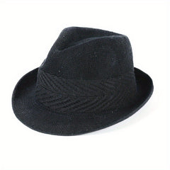 Stylish Women Fedora Cap Breathable Jazz Trilby Hat Beach Sun Hat
