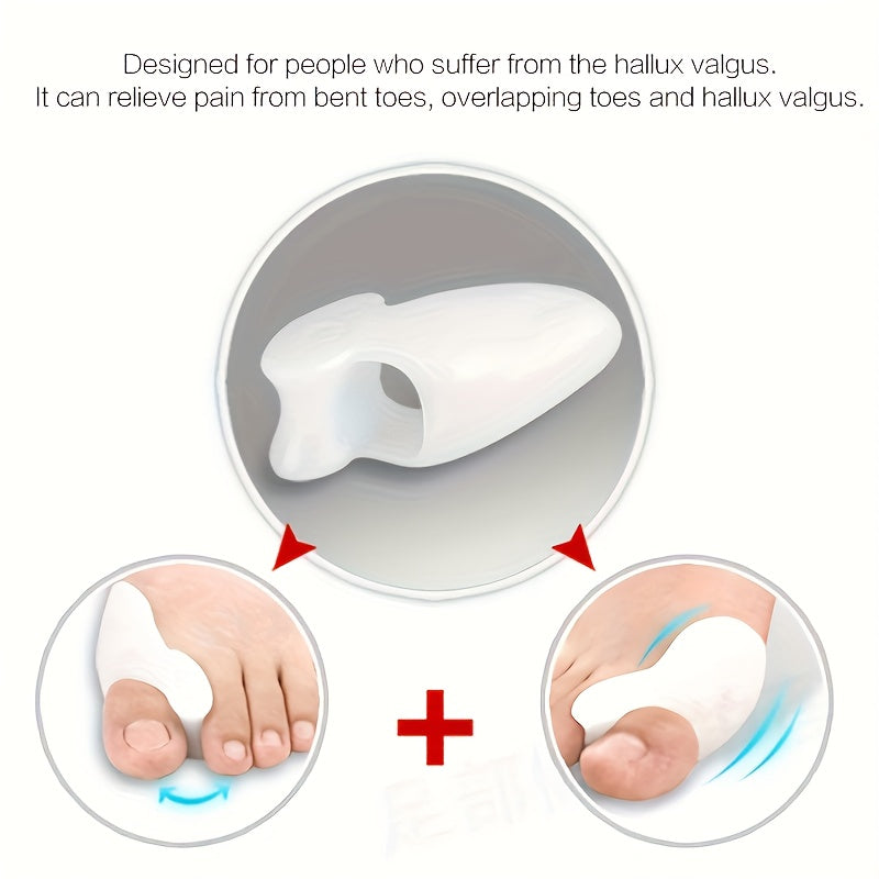 2 Pairs Silicone Gel Bunion Corrector Toe Separator
