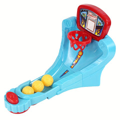 Mini Basketball Arcade Game Toy, Red Tabletop Hoop 3 Balls