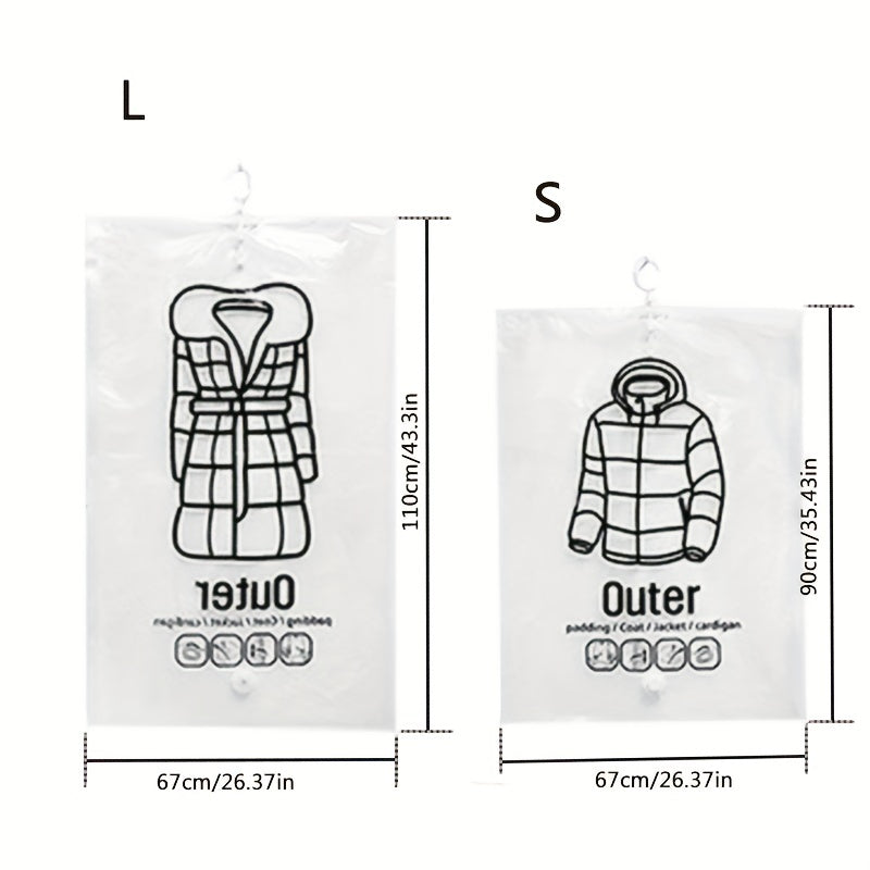 Transparent Vacuum Storage Bag Clothes Organizer Saver