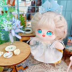 7.87in Cotton Flower Doll: Strap Skirt, Bow, Princess Shoes, Bridesmaid Gift