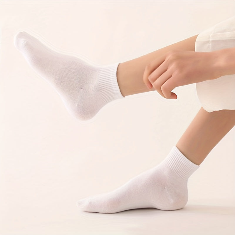 8 Solid Ankle Socks Women's Stockings & Hosiery