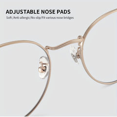 Men's Anti Light Round Frame Glasses