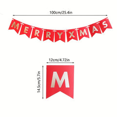 Christmas Pull Flag Fishtail Pull Flag Xmas Decoration