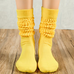Slouchy Socks Solid Warm Scrunchie Socks Women's Stockings & Hosiery