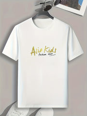 Asia Kids Pattern Print Men's Comfy Sports T-Shirt Graphic Tee
