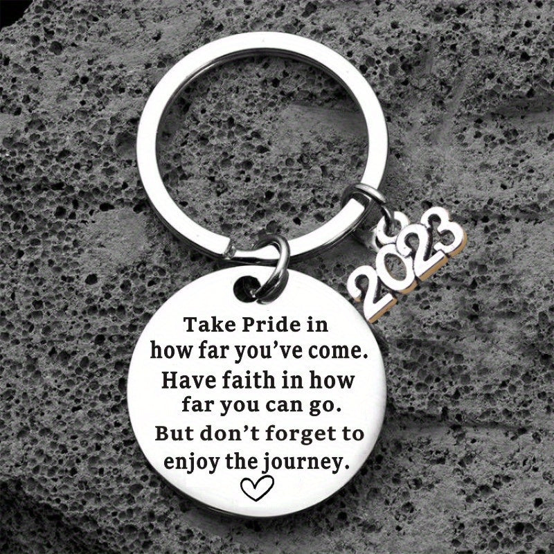 Creative Graduation Keychain Inspirational Gift for Him Her Women Men