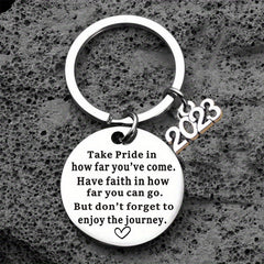 Creative Graduation Keychain Inspirational Gift for Him Her Women Men