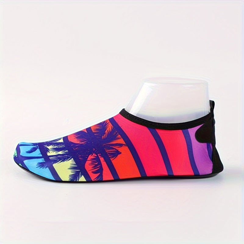Women's Coconut Tree Pattern Beach Water Socks