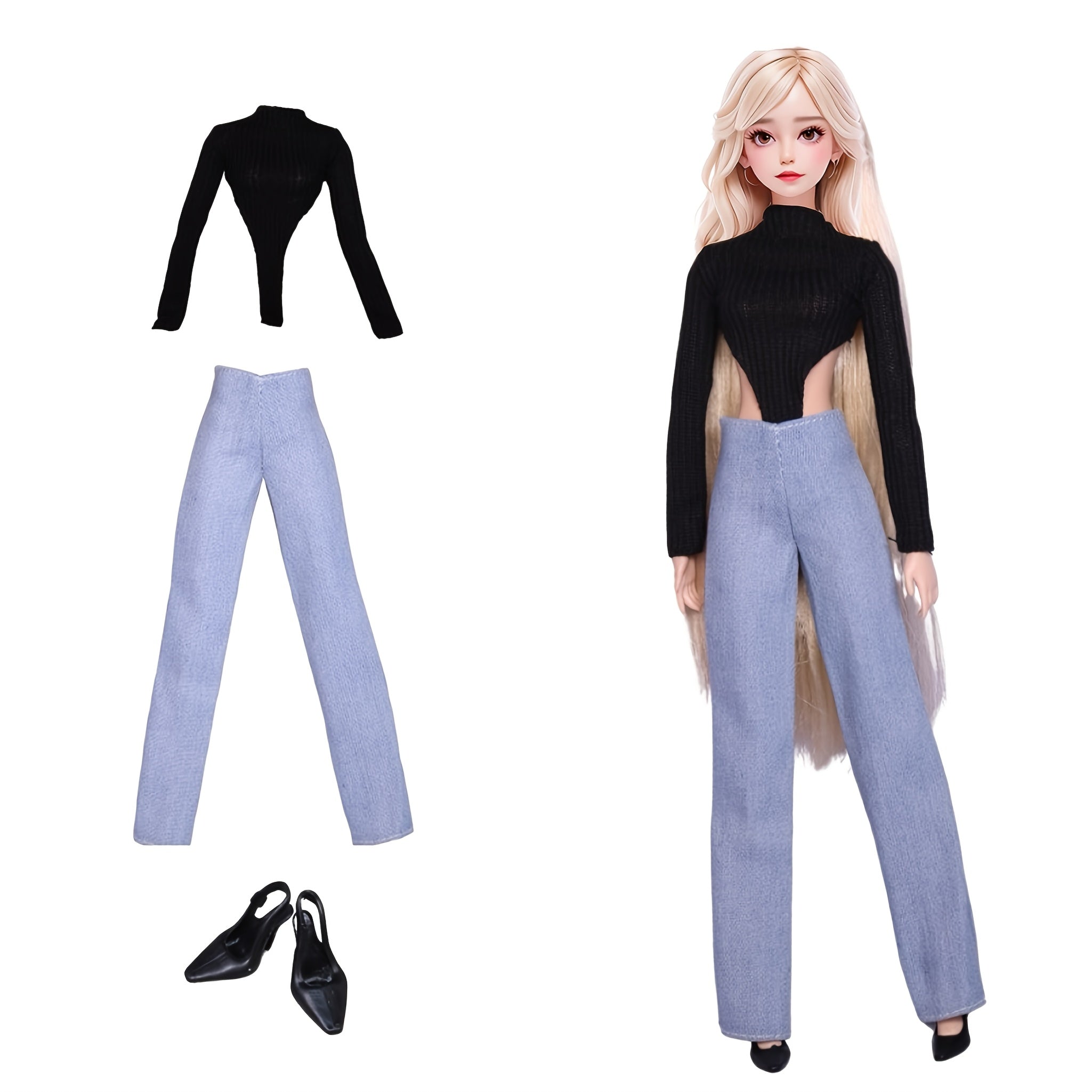 Doll Outfit Set for 29 Dolls - Casual Skirt & Shirt in Multiple Colors