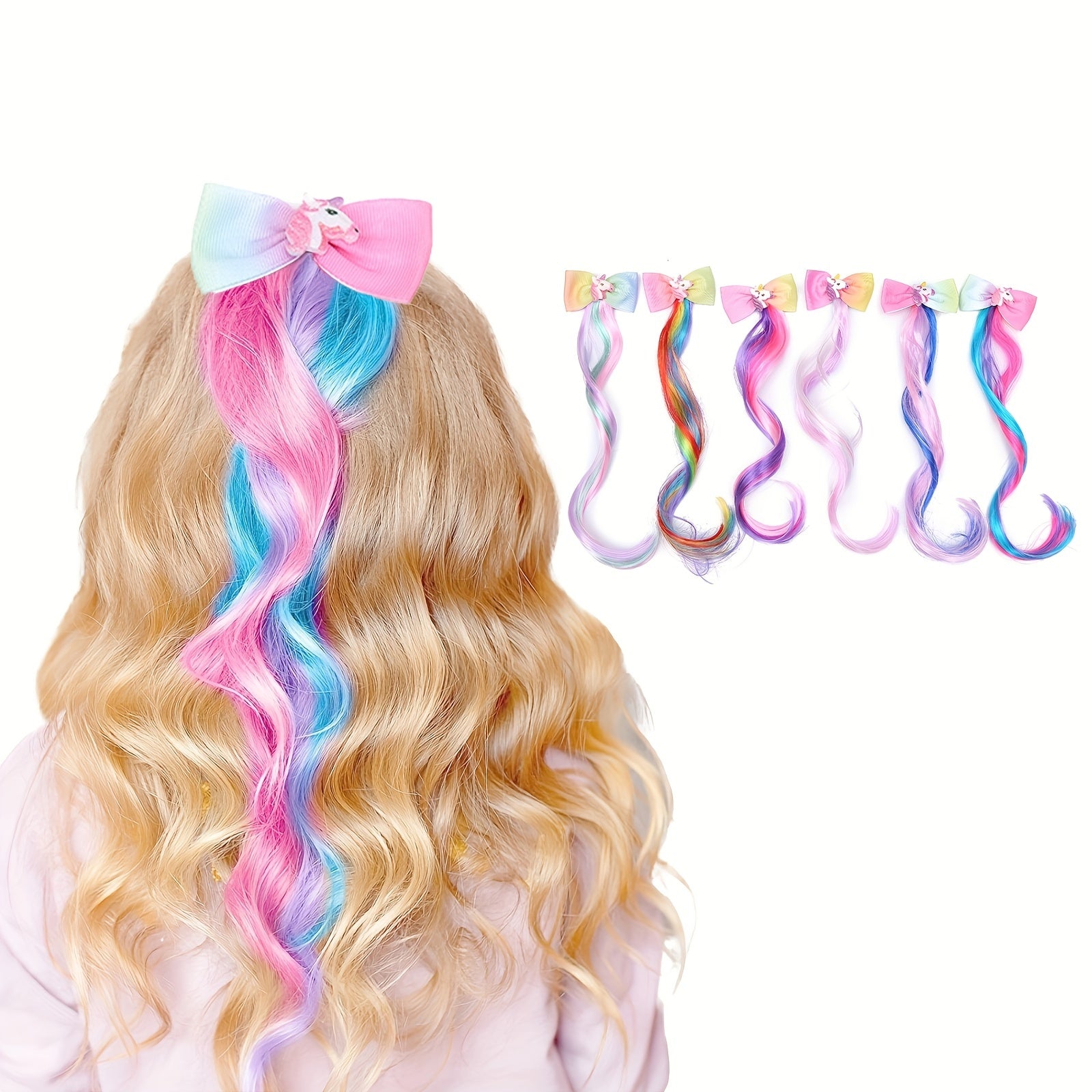 Unicorn Bowknot Decor Hair Clip for Party Performance