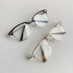 Men's Anti Light Magnesium Square Flat Glasses For Myopia 100 UV Protection