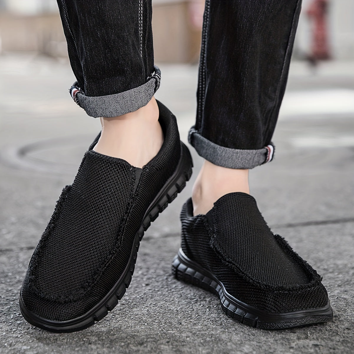 Men's Slip On Canvas Shoes Casual Flats Lightweight for Spring & Summer