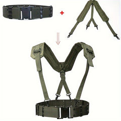 1pc Outdoor Belt with Double Shoulder Harness Chest Belt