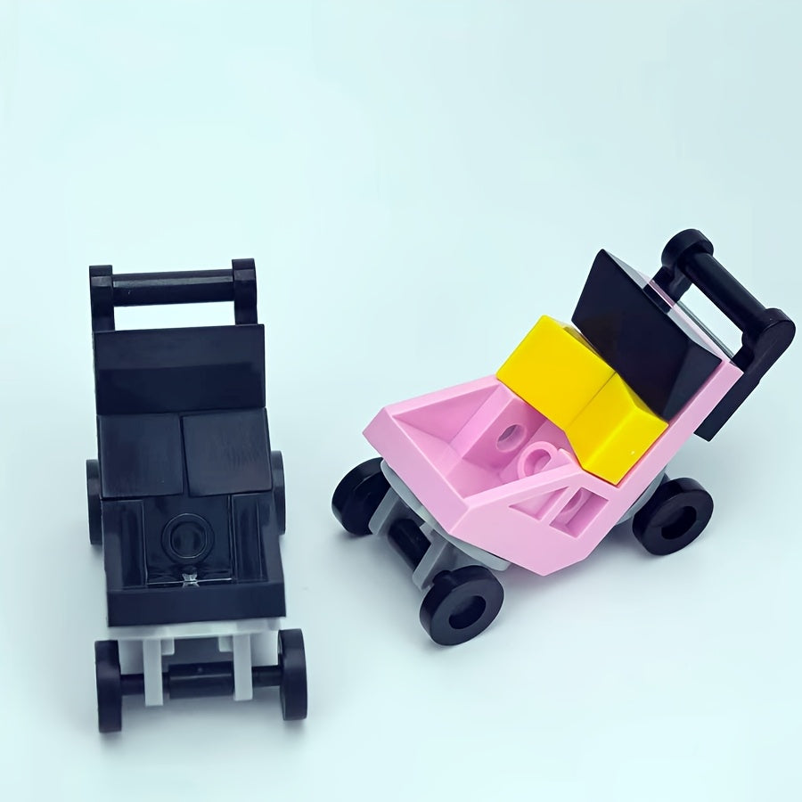 Kids Bunk Bed with Cradle Stroller Building Set