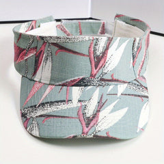 Flower Leaf Print Visor Hats Lightweight Sun Hat