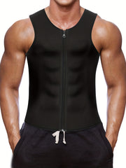 Men's Neoprene Sauna Suit Waist Trainer Vest Body Shaper Tank Top