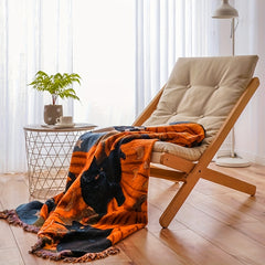 Vintage Halloween Sofa Blanket Cozy Knit Blankets for Autumn