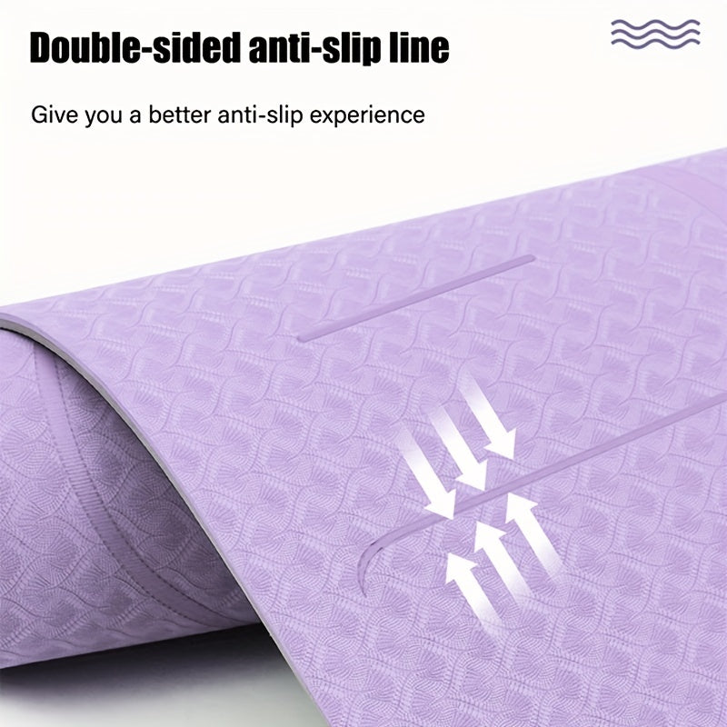 Non Slip TPE Yoga Mat Durable Exercise Cushion