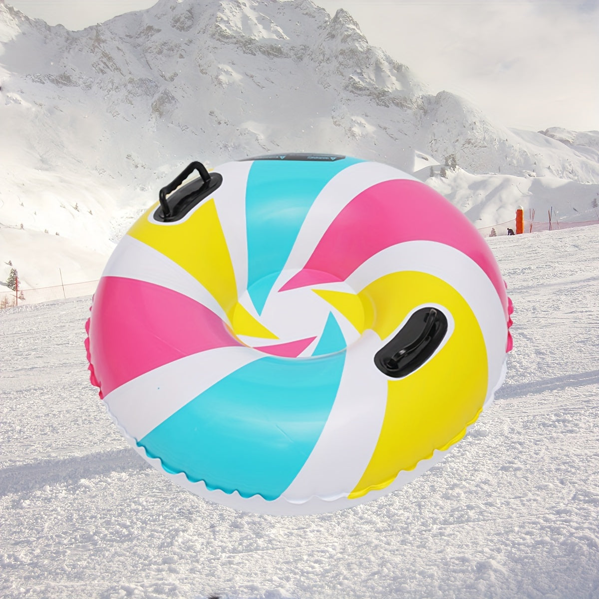 Inflatable Santa Claus Snow Sled Skiing Ring