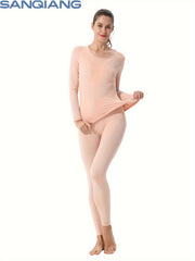 Women's Thermal Underwear Set Lightweight Top & Bottom Long Johns Set