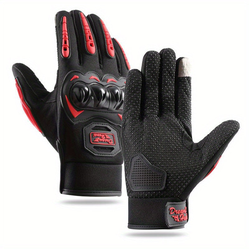 Breathable Non Slip Motorcycle Riding Gloves with Touch Screen - 1 Pair
