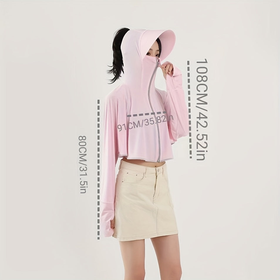 Ponytail Sunproof Shawl Summer Hoodie Sun Jacket UV Protection