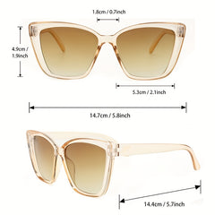 Square Frame Sunglasses Gradient Lens Beach UV400