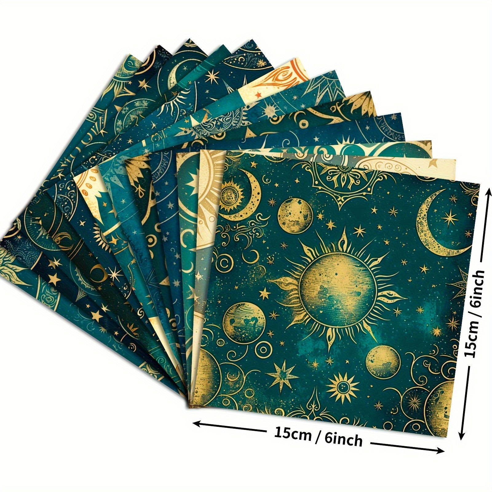 12pcs Tarot Card Starry Sky DIY Wrapping Paper Universe Literary Material