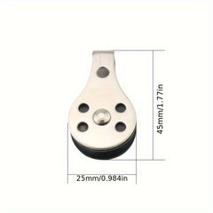 5pcs Stainless Steel Pulley Single Wheel Swivel Pulley Load Bearing