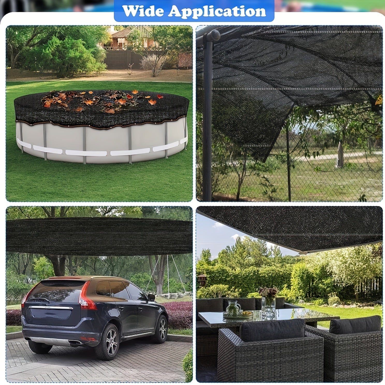 Round Pool Net Cover For Above Ground Pools Winter Covers - Mesh Leaf Catcher