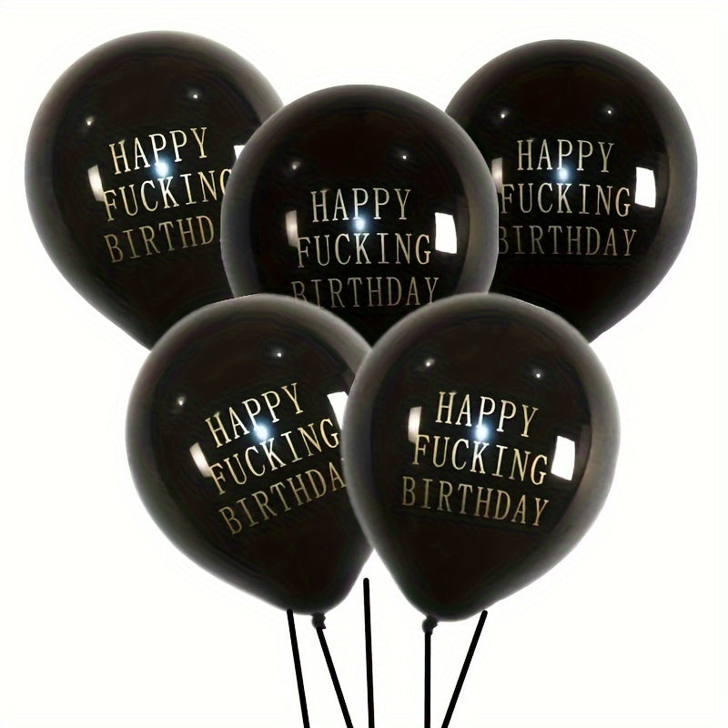 10pcs Birthday Balloons Letters Printed Balloons for Party Decoration