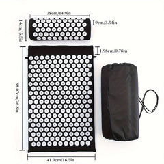 Yoga Acupressure Massage Mat Set with Pillow & Bag
