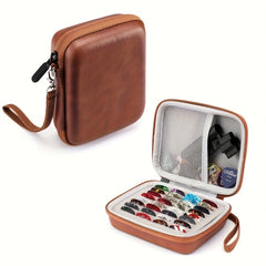 Guitar Pick Holder Faux Leather Storage Box Christmas Gift Music Party