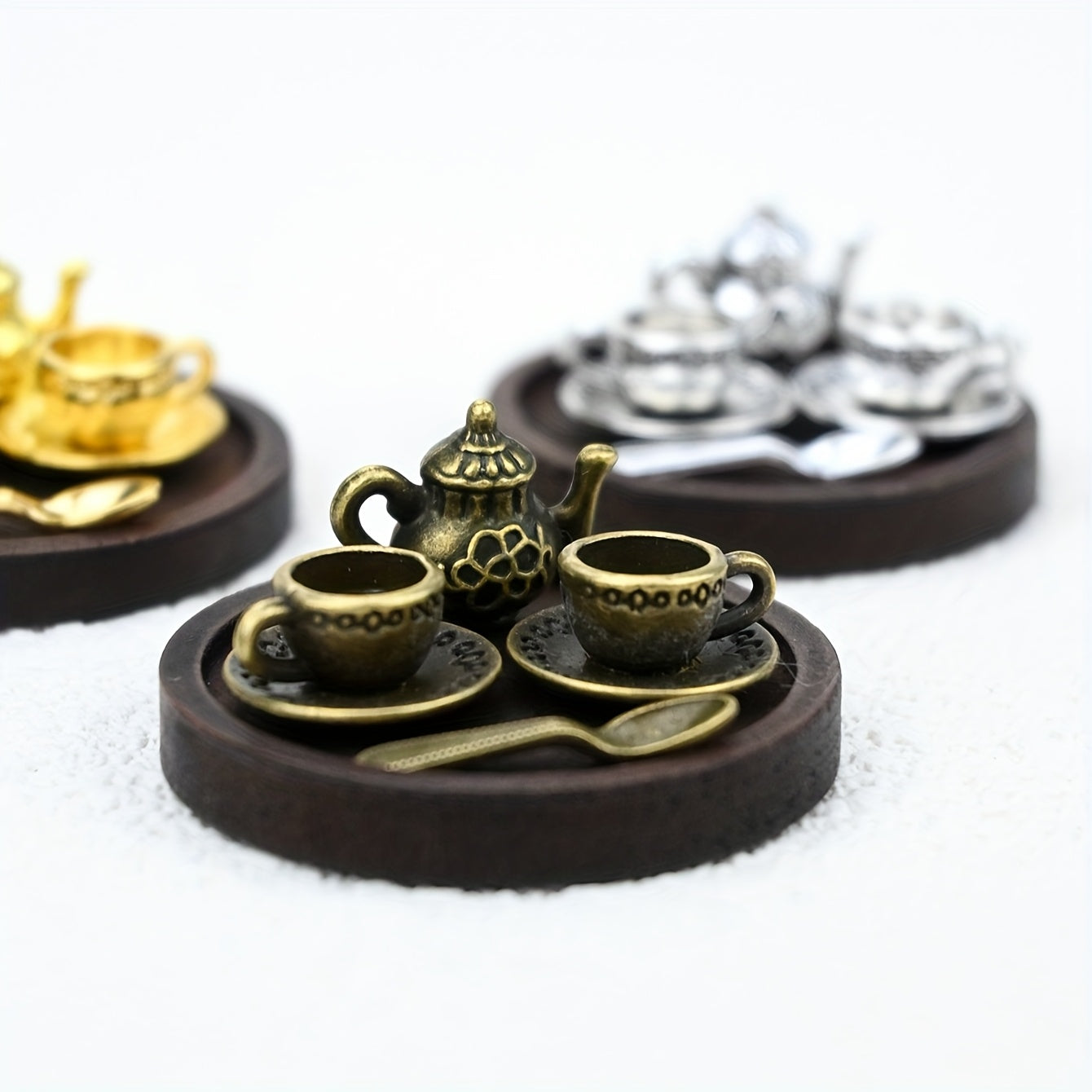 Dollhouse Scene Model Wooden Platter Micro Food Photography Prop Decoration