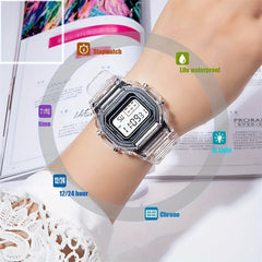 Sports Gray Digital Silicone Watch