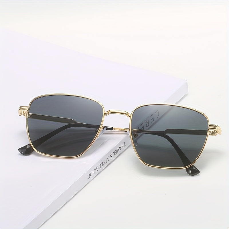 Retro Metal Square Men's Casual Sunglasses Driving Sunglasses